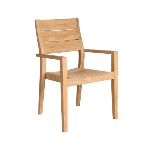 Alexander Rose Roble High Back Stacking Sling Wooden Armchair