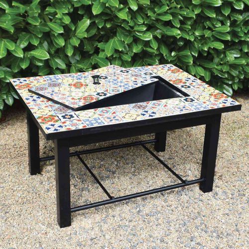 Lambay Fire Pit Table in Black
