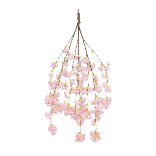 110cm MultiBranch Hanging Cherry Blossom Branch – Pink