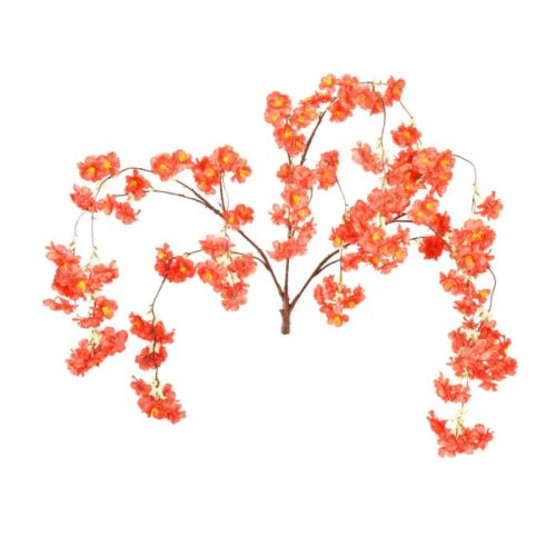 110cm (3.5ft) MultiBranch Red Hanging Cherry Blossom Branch