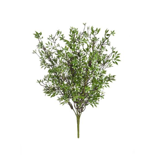 45cm (1.5ft) Mini Flowering Bush - White (Fire & UV Protected)