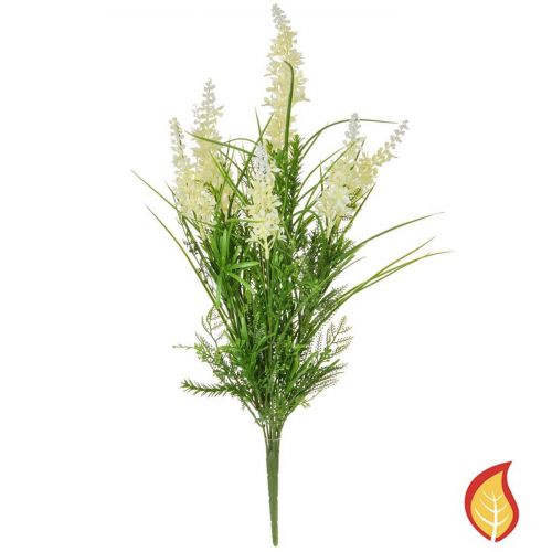 44cm Grass Mix with White (Fire Resistant)
