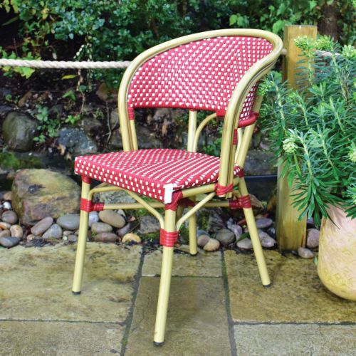 Pisa Bistro Chair - Red and White