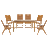 Wood 6 Seat Sets
